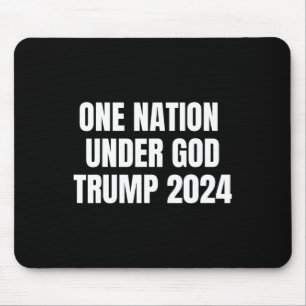 Nation Under God Trump 2024 God American Flag Jesu Mouse Pad