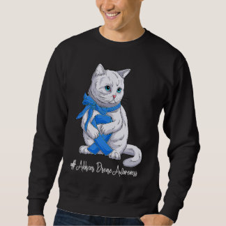 National Addisons Disease Awareness Month Blue Rib Sweatshirt