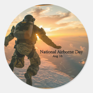 National Airborne Day Classic Round Sticker