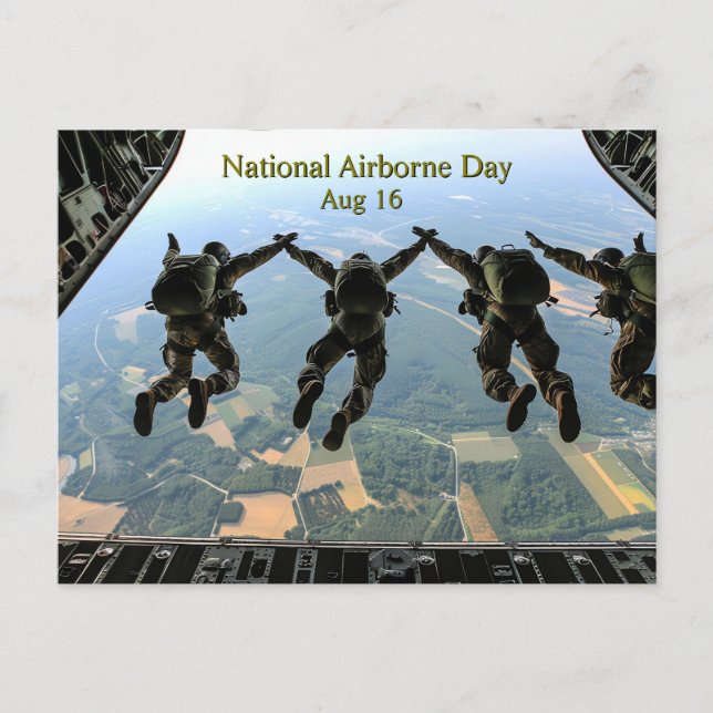 National Airborne Day Postcard (Front)
