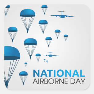 National Airborne Day Square Sticker