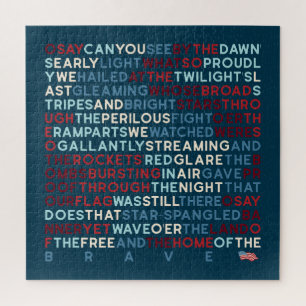 National Anthem Lyrics 2 Jigsaw Puzzle