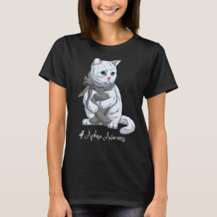 National Aphasia Awareness Month Grey Ribbon Cute T-Shirt