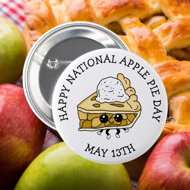 National Apple Pie Day May 13th  6 Cm Round Badge (Creator Uploaded)