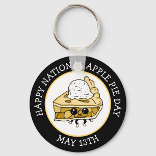 National Apple Pie Day May 13th Key Ring