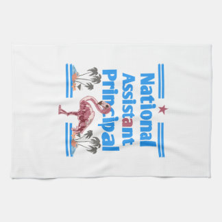 national Assistant principal flamingo Tea Towel