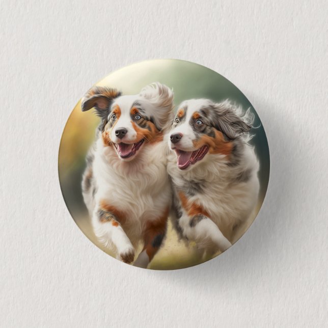National Australian Shepherd Day, Aussie Dog 3 Cm Round Badge (Front)
