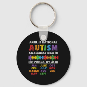 National Autism Awerness Month Autistic Kids Aware Key Ring
