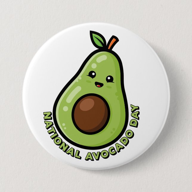National Avocado Day 7.5 Cm Round Badge (Front)