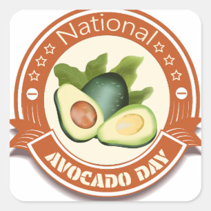 National Avocado Day Sign and Badge Square Sticker