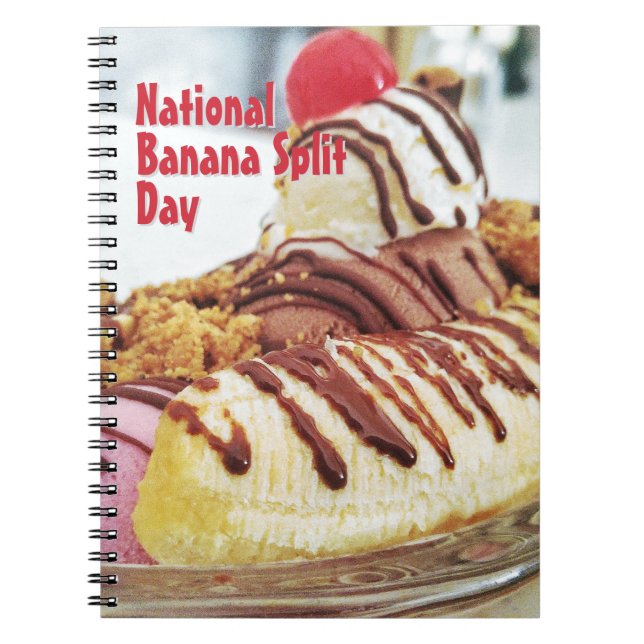 National Banana Split Day Notebook (Front)