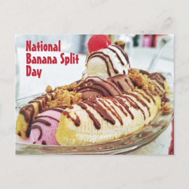 National Banana Split Day Postcard (Front)