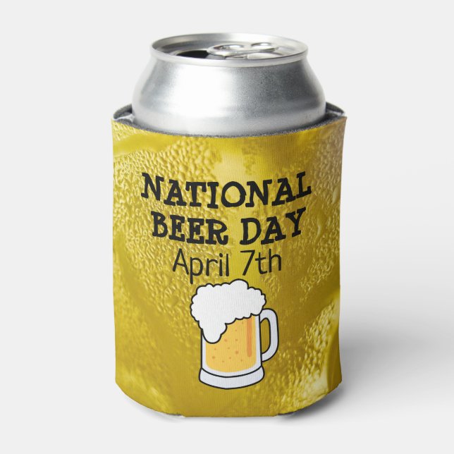 National Beer Day Cold Bubbles Bottle Cooler (Can Front)