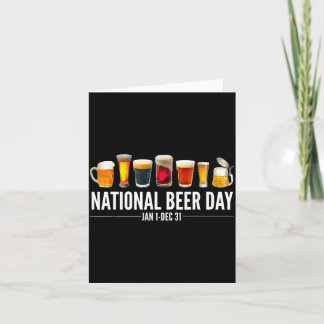 NATIONAL BEER DAY Shirt Men Women Dad Grandpa Card