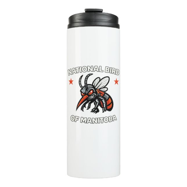 National Bird Manitoba Funny Mosquito Travel Mug (Front)