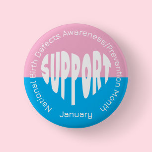 National Birth Defects Awareness/Prevention 6 Cm Round Badge
