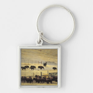 National Bison Range Roundup in Montana Key Ring
