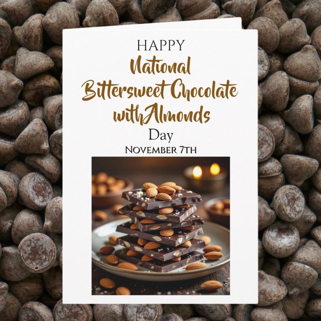 National Bittersweet Chocolate with Almonds Day Card (Creator Uploaded)