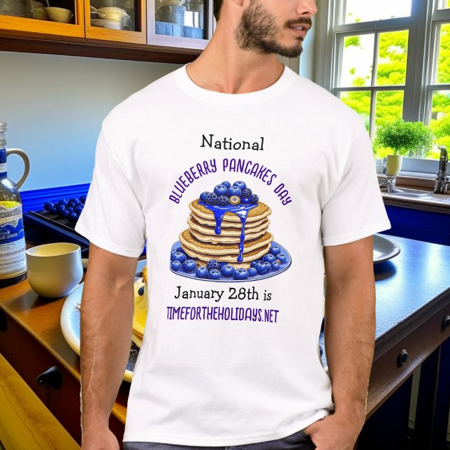 National Blueberry Pancakes Day January 28th T-Shirt (Creator Uploaded)