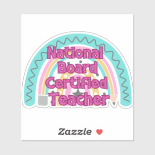 National Board Certified Teacher Rainbow Pink