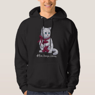 National Brain Aneurysm Awareness Month Burgundy R Hoodie
