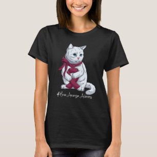 National Brain Aneurysm Awareness Month Burgundy R T-Shirt