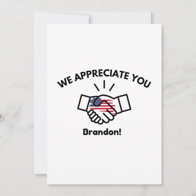 National Brandon Day Thank You Card (Front)