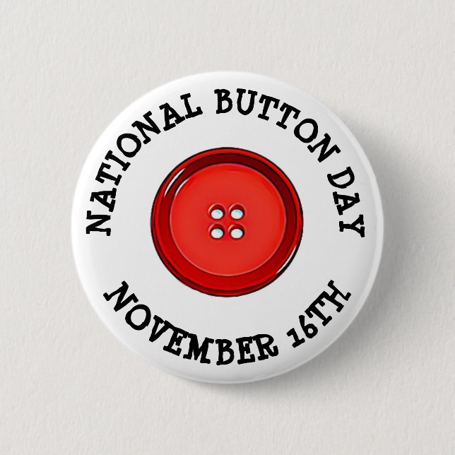 National Button Day November 16th Funny Holiday (Front)