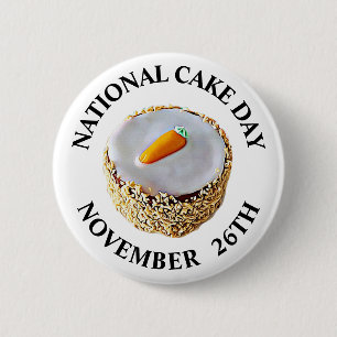 National Cake Day November 26th Holiday 6 Cm Round Badge