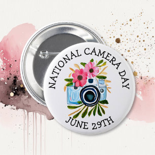 National Camera Day June 29th 6 Cm Round Badge