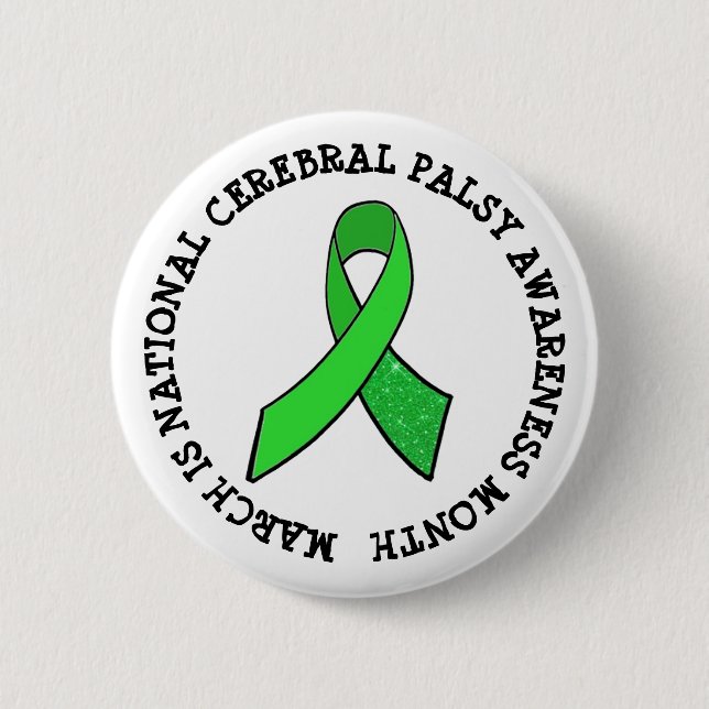 National Cerebral Palsy Awareness Month Button (Front)