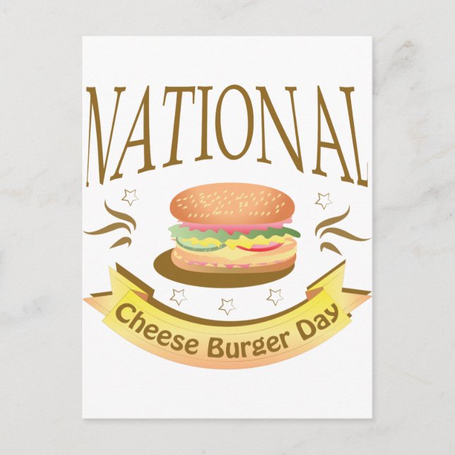 National Cheese Burger Day Sign Postcard (Front)