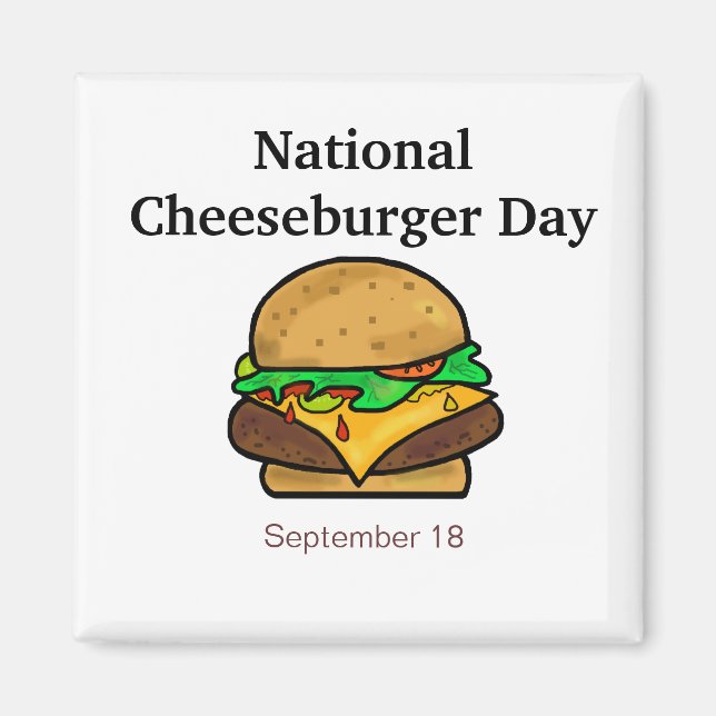 National Cheeseburger Day Magnet (Front)