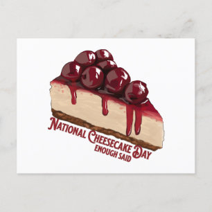 National Cheesecake Day Postcard