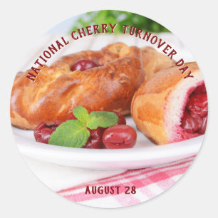 National Cherry Turnover Day Classic Round Sticker