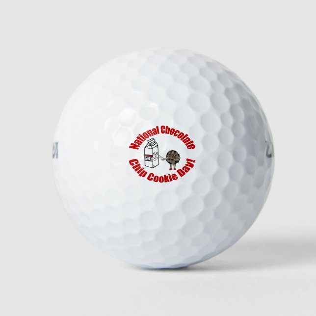 National Chocolate Chip Cookie Day! Golf Balls (Front)