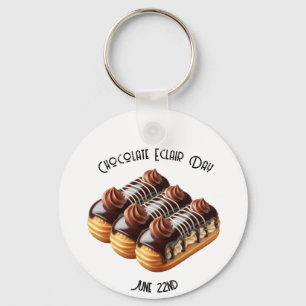 National Chocolate Eclair Day Custom  Key Ring