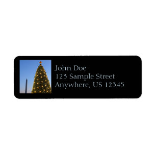 National Christmas Tree and Washington Monument Return Address Label