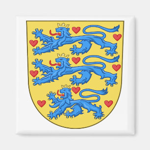 National Coat of arms of Denmark (no crown) Magnet