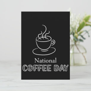 National Coffee Day Sign Card