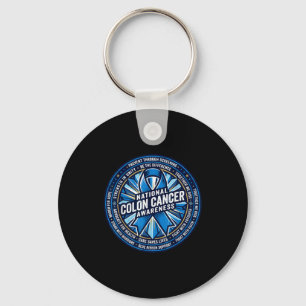 National colon cancer awareness march blue key ring