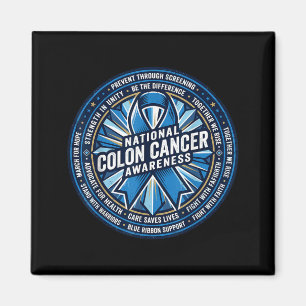 National Colon Cancer Awareness March Blue Magnet