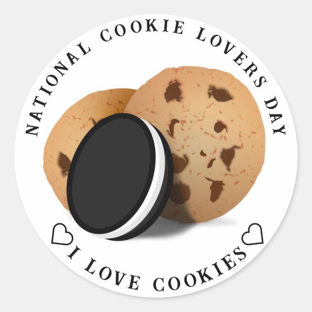 National Cookie Day Classic Round Sticker (Front)