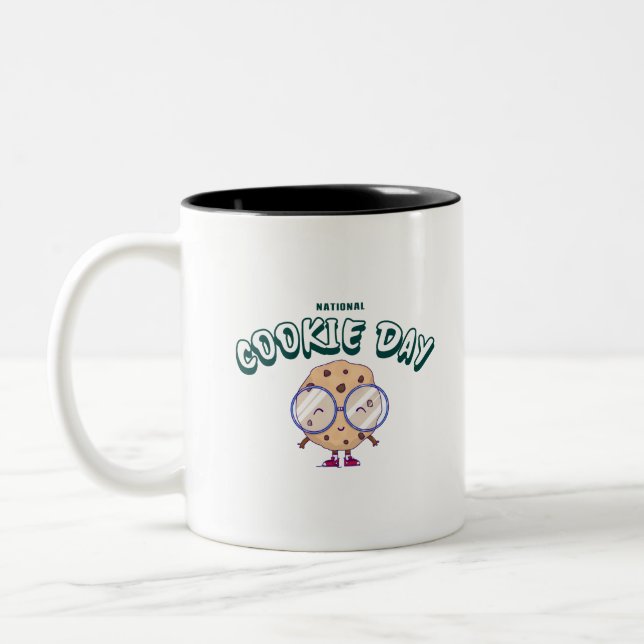 National Cookie Day Two-Tone Coffee Mug (Left)