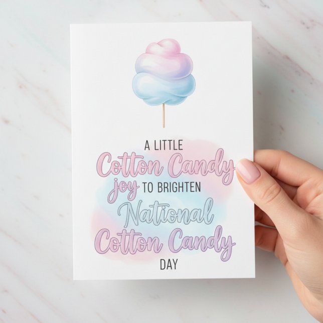 National Cotton Candy Day Thank You Card (Creator Uploaded)