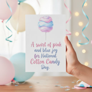 National Cotton Candy Day Thank You Card