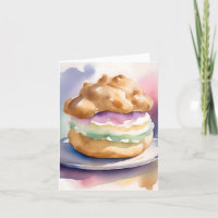 National Cream Puff Day F - January 2 - Watercolor