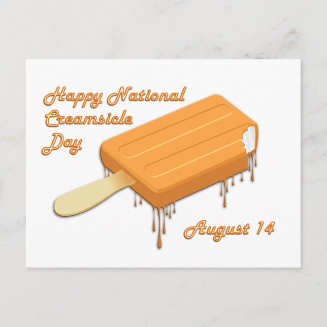 National Creamsicle Day August 14 Postcard (Front)