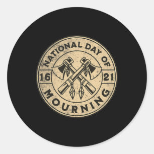National Day Of Mourning 2024 Proud Native America Classic Round Sticker