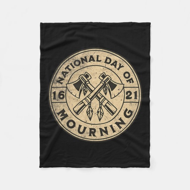 National Day Of Mourning 2024 Proud Native America Fleece Blanket (Front)